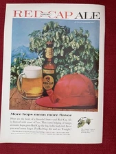 Vintage 1960 Print Ad Carling Red Cap Ale Advertisement