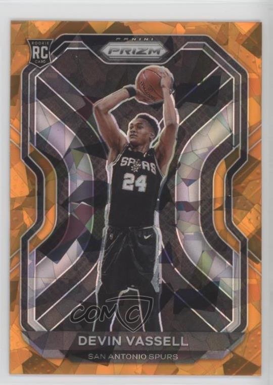2020-21 Panini Prizm Orange Ice Prizm Devin Vassell #252 uk2