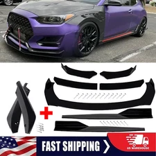 Front Bumper Lip Chin Spoiler Body Kit Splitter Side Skirt For Hyundai Veloster