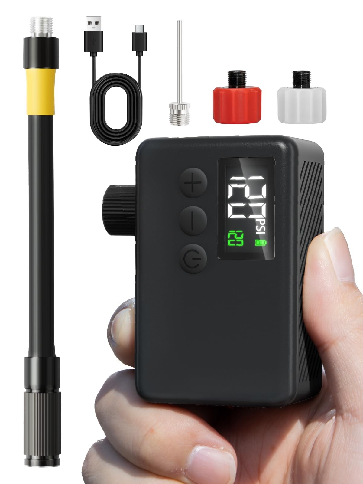 GPUTEK Mini Pompa Elettrica Bici 120 Psi Compressore Aria Portatile Pompa per