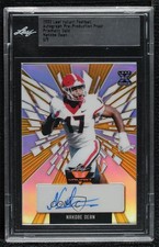 2022 Leaf Valiant Pre-Production Proof Gold Prismatic 1/1 Nakobe Dean Auto 3c7