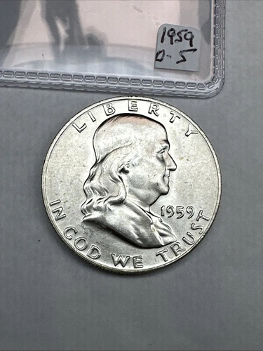 1959-D  SILVER FRANKLIN HALF DOLLAR.  BU CONDITION !!!!