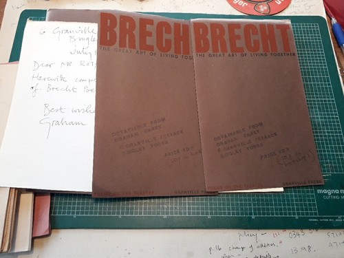 The Great Art of Living Together by Bertolt Brecht 1972 Granville Press. PBK - Picture 5 of 9