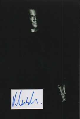 MATT DAMON signiertes 12x8 Foto Display THE BOURNE IDENTITY COA
