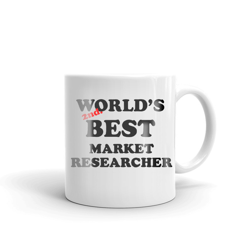 World's 2nd Best Market Researcher Coffee Tea Ceramic Mug Office Work Cup Gift