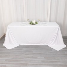 90x132 in Premium Scuba Polyester Rectangle TABLECLOTH Party Events Decorations