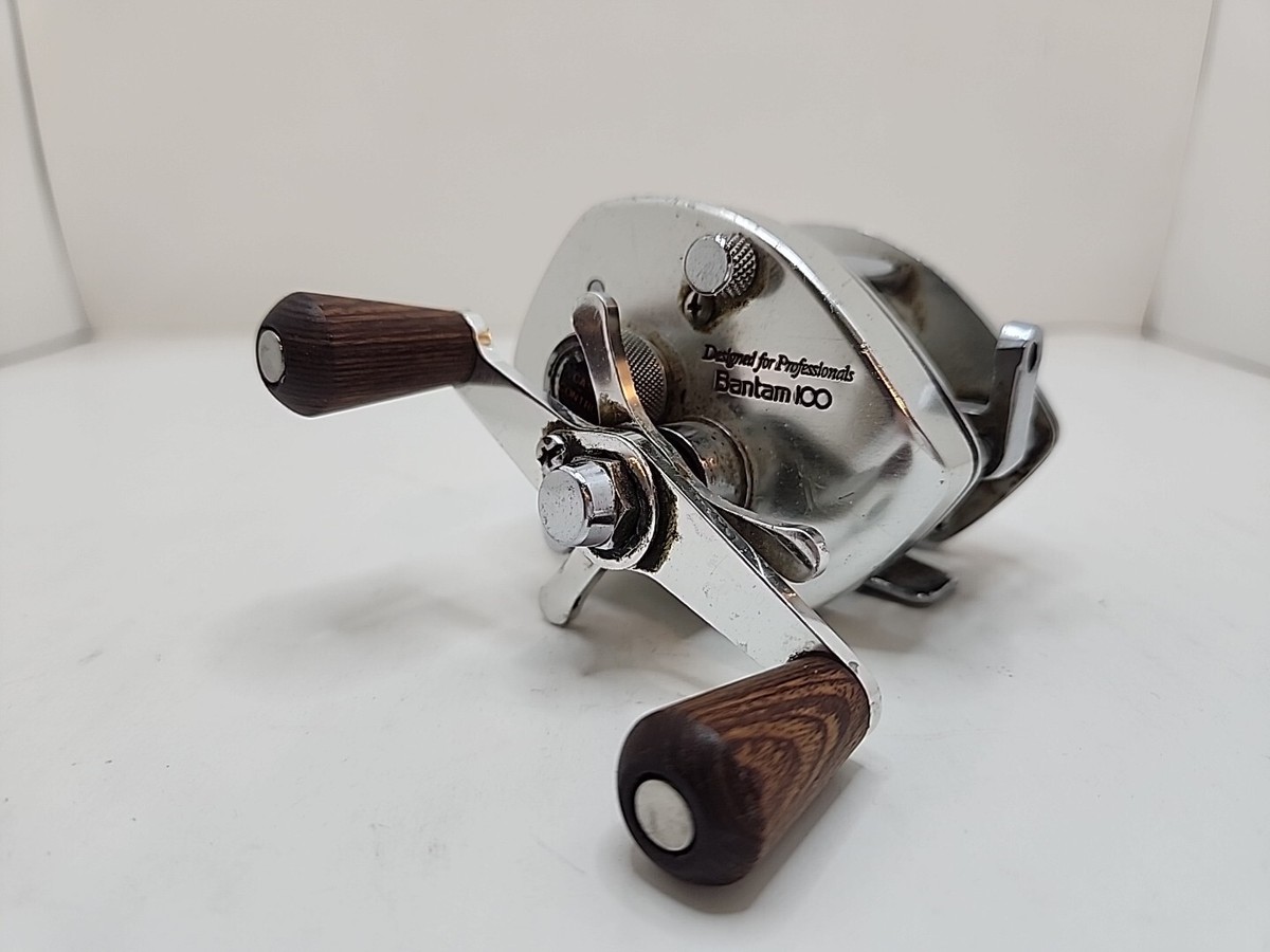 Shimano Bantam 100 Bait Cast Fishing Reel Nice Wooden Handles K2 