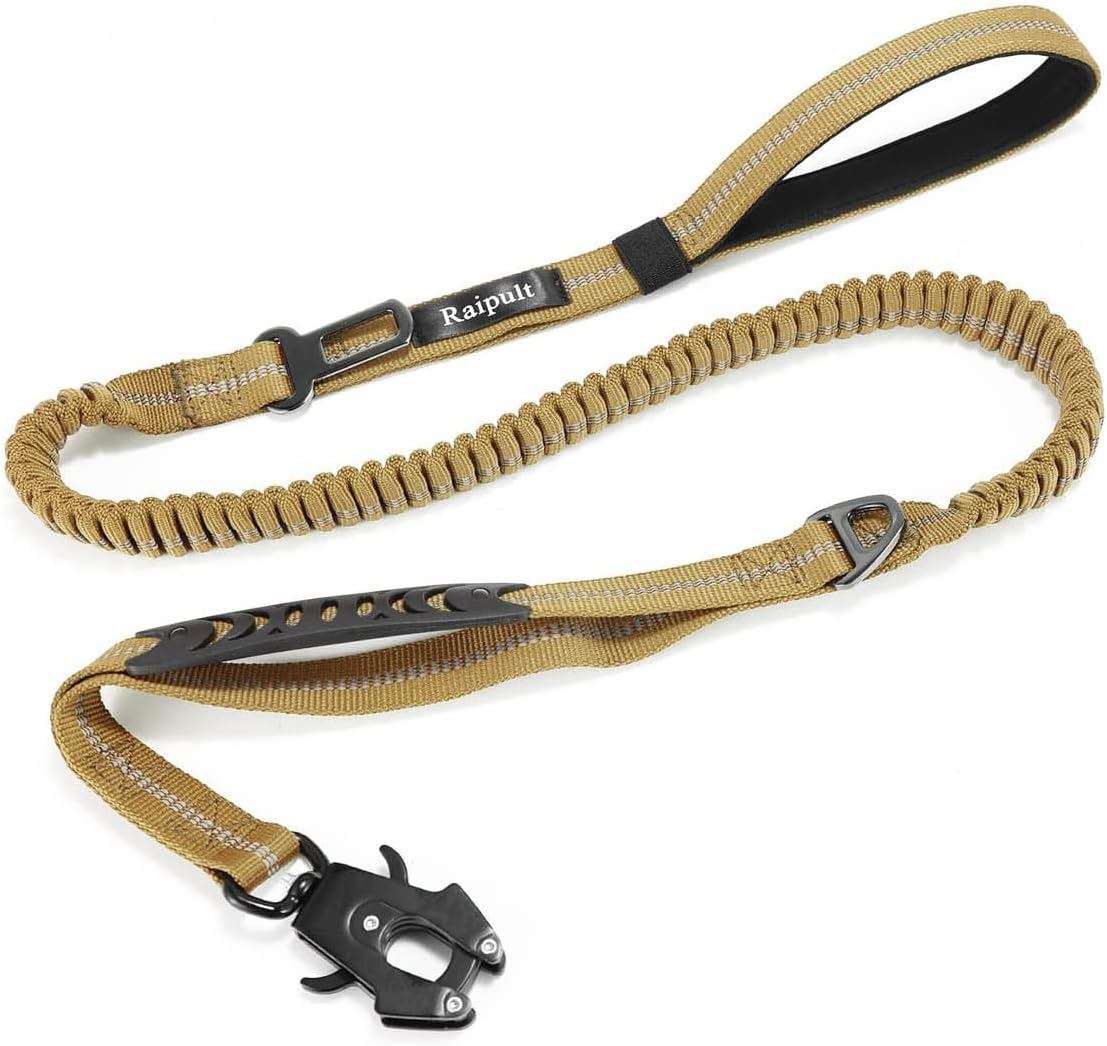 Raipult Heavy Duty Tactical Bungee Dog Leash, 4-6FT No Pull Dog