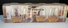 Westown Circleware Radiance Stemless Wine Glasses  18.5 oz Brand New!
