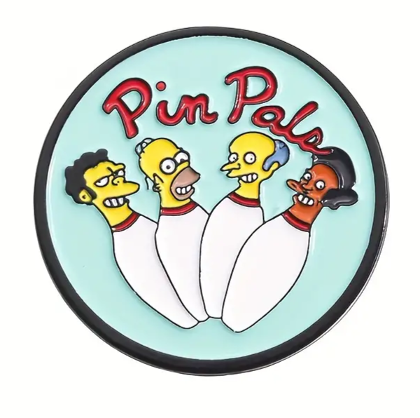 The Simpsons - Pin Pals Moe/Homer/Mr Burns/Apu - Metal and Enamel
