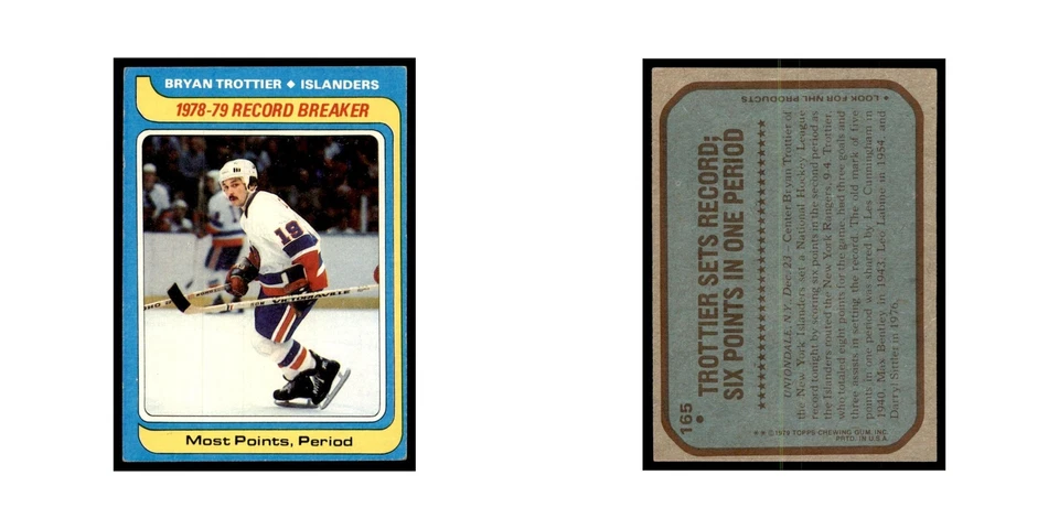 Bryan Trottier 1979 Topps #165 New York Islanders Hockey Card NM - Image 3 of 3