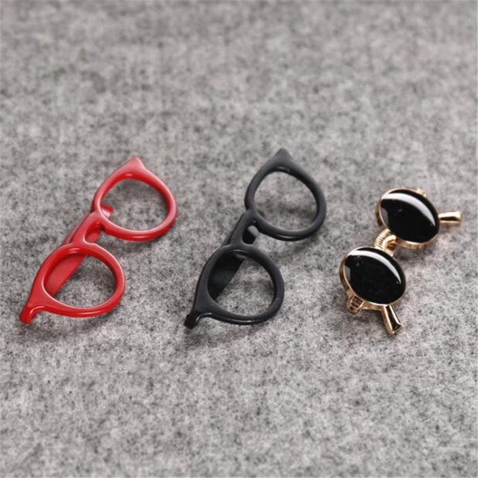 2pcs Fashion Glasses Shape Tie Clip Bar Necktie Pin Clamp Mens Accessories Party - Image 3 of 4