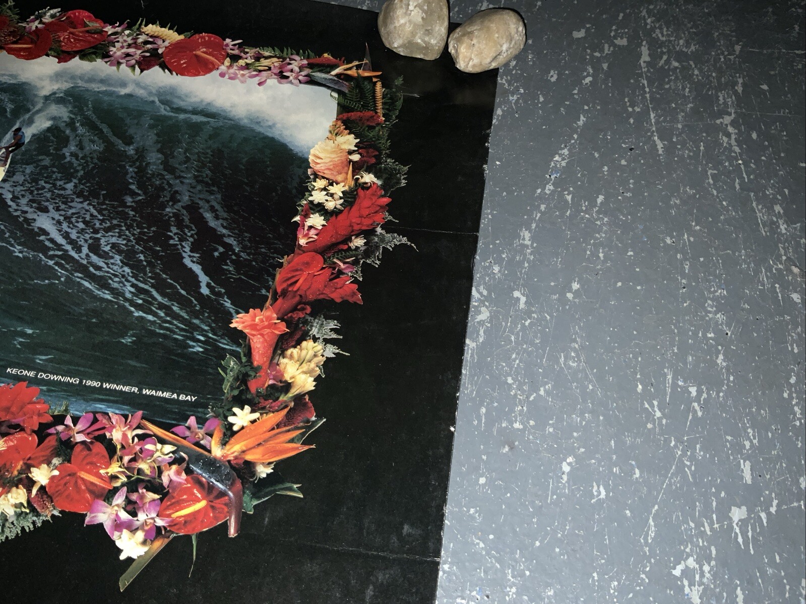 VINTAGE EDDIE AIKAU POSTER SURF QUIKSILVER 1990-91 WAIMEA BAY ORIGINAL RARE