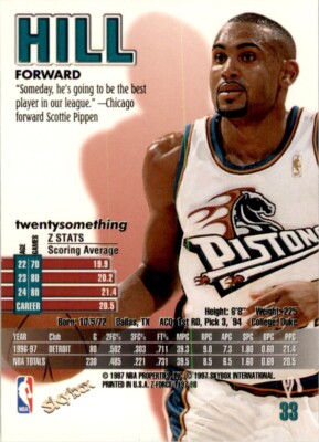 1997-98 SkyBox Z-Force Grant Hill Detroit Pistons #33 NBA