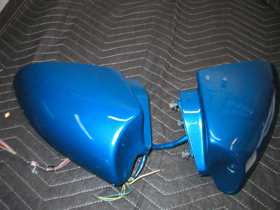 1993-2002 Camaro Z28 SS motorista passageiro potência espelhos laterais + conjunto de plugues GM AZUL - Imagem 4 de 4