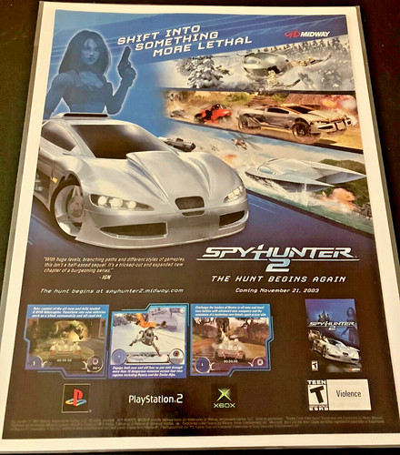 Spy Hunter 2 - Vintage Gaming Print Ad / Poster / Streamer Wall Art - MINT