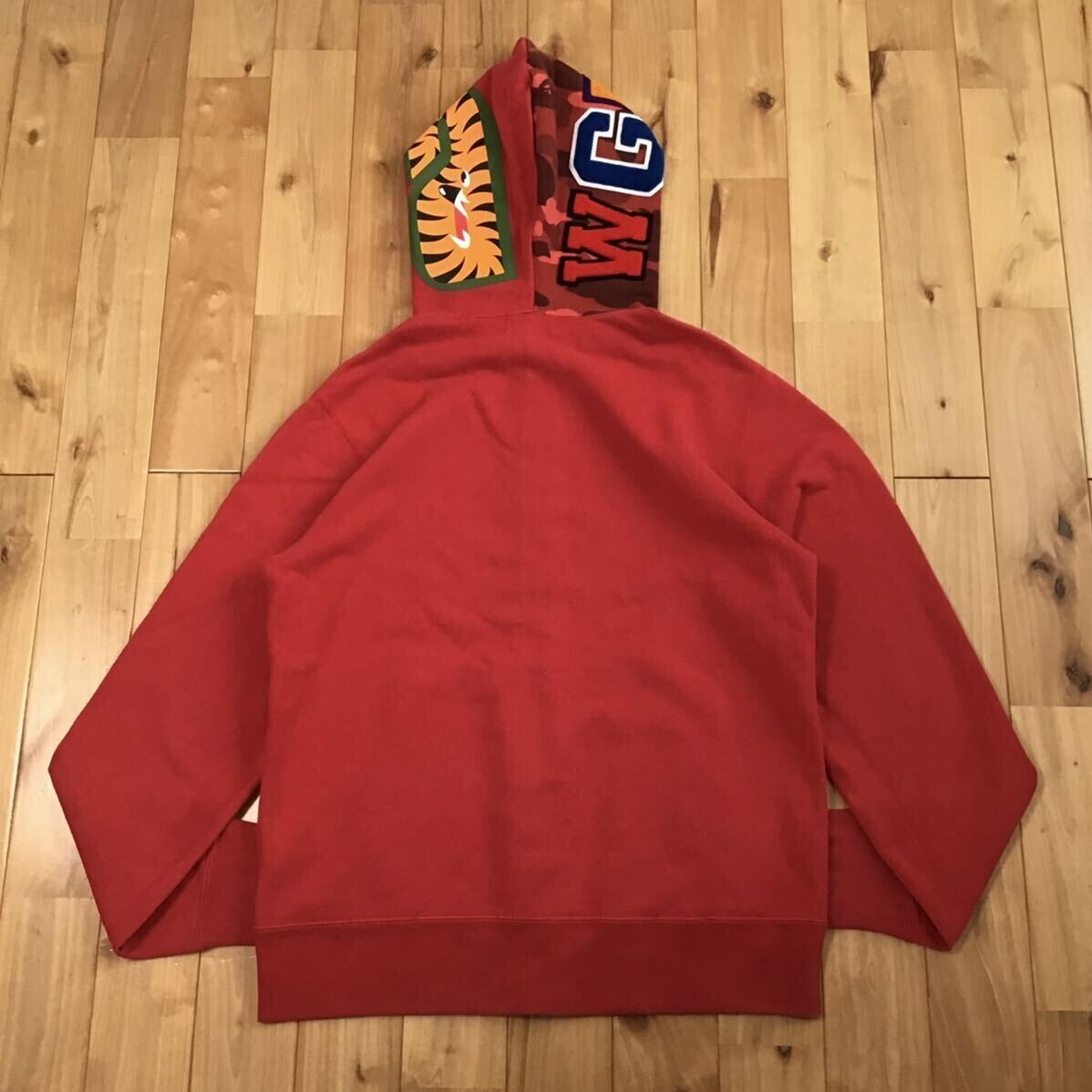 トップス BAPE COLOR CAMO SHARK HOODIE RED L BAPE DETACHABLE shark full zip hoodie red camo A Bathing Ape