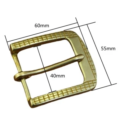 3.8cm (38mm) Résistant Laiton Broche Simple Carré Boucle Ceinture de Rechange - Photo 1/4