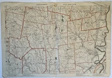 1891 Original Map,Northampton,Chesterfield,Hatfield,Goshen,Willamsburg,Mass MA