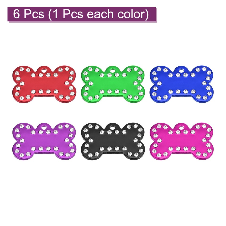 Metal Bone Tags Stamping for Pet Dog ID Tags 6 Pcs(Multicolored) eBay