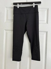 GK  Women's Black Gymnastics Capri Leggings Size M 