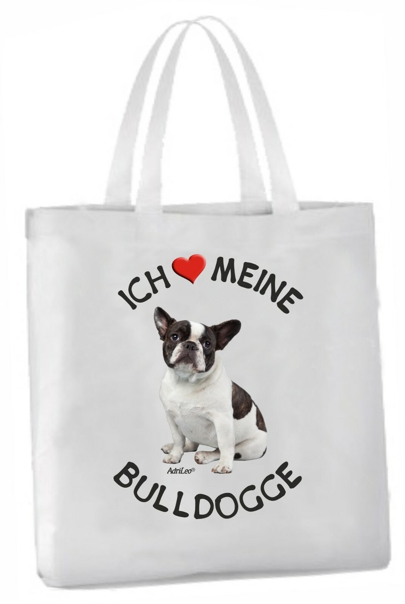 Tragetasche ich liebe meine französische Bulldogge s/w Tasche Hund