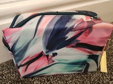 Image of Accessorize Cosmetic Make-Up Bag Pink Patterned New
