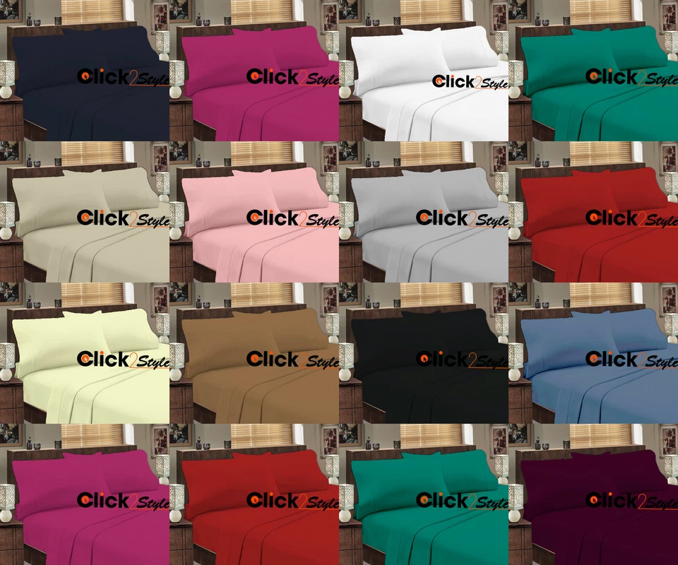 Extra Deep Fitted Sheet Non Iron 16" 40cm Depth Polycotton Easy care Fabric