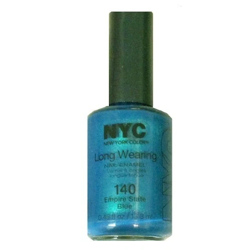 NYC New York Color Long Wearing Nail Enamel 140 Empire State Blue 0.45z (2 PACK) - Image 2 of 3