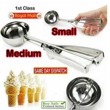 Ice Cream Scoop Scooper Mash Potato Cookie Dough Stainless Steel Spoons 4cm 6cm