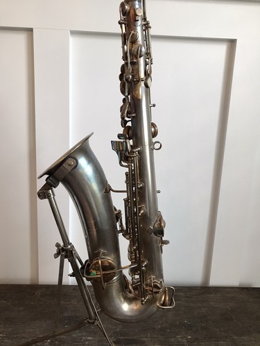 Vintage 1922 Silver C.G. Conn New Wonder C Melody Saxophone Sax + Original Case - Picture 9 of 12