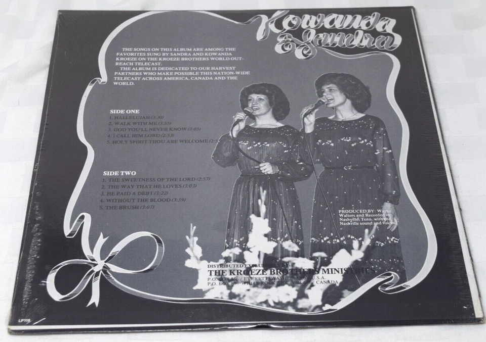 NOS Kowanda & Sandra S/T Private Kroeze Brothers LP119 XTIAN Factory Sealed - Image 2 of 4