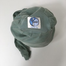 Moby Wrap Model 1001 Baby Carrier Solid Sage Green 8-35 Pounds w/ Storage Case