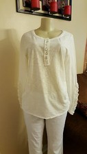 NWOT Venus Ivory Crochet Detailed Top Orig  $ 46 Sale $ 26 Size M 