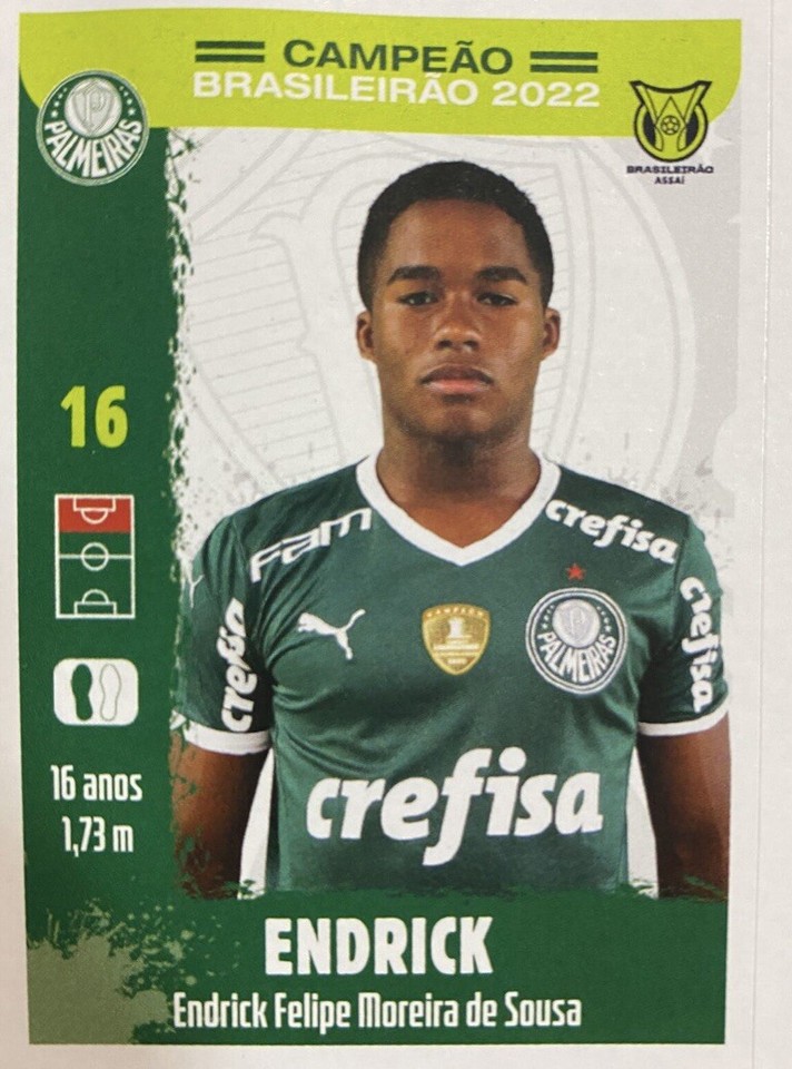 Kit Palmeiras Champions 2022 - First sticker ever Endrick real Rookie ...