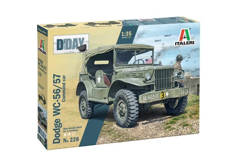 Dodge Wc-56/57 Command Car 1:35 Plastic Model Kit ITALERI - Immagine 2 di 4