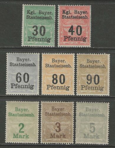 Germany States BAVARIA lot different Railroad stamps mint*