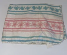 COMFORT Pink Blue COTTON Receiving Baby Blanket 26x34