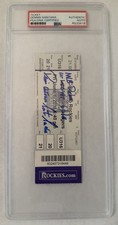 Dennis Santana Dodgers Signed Autographed MLB Debut Full Name Ticket PSA
