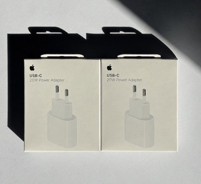 2x Original Apple USB-C Adapter 20W Schnellladegerät iPhone Netzteil Ladegerät
