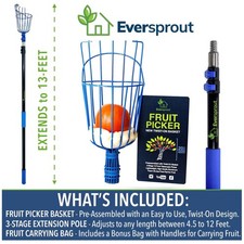 Aluminum Fruit Picking Pole with 20+ ft