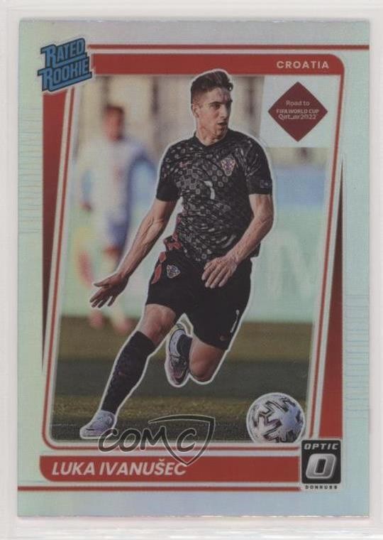 2021 Panini Donruss Road to Qatar Rated Optic Holo Prizm Luka Ivanusec Rookie RC