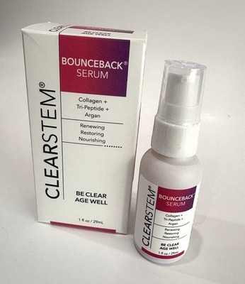 Clearstem Bounceback Serum Collagen Tri-Peptide Argan 1oz NEW