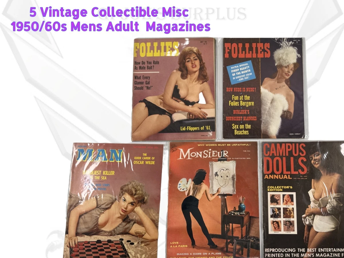 VERY Collectible Lot of 5 Vintage Adult Mens Magazines 1950s/60s Ex Cond H5  | eBay