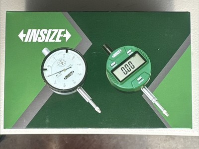 Insize Compact Electronic Digital Indicator, .2''/5mm, resolution .0005''/0.01mm