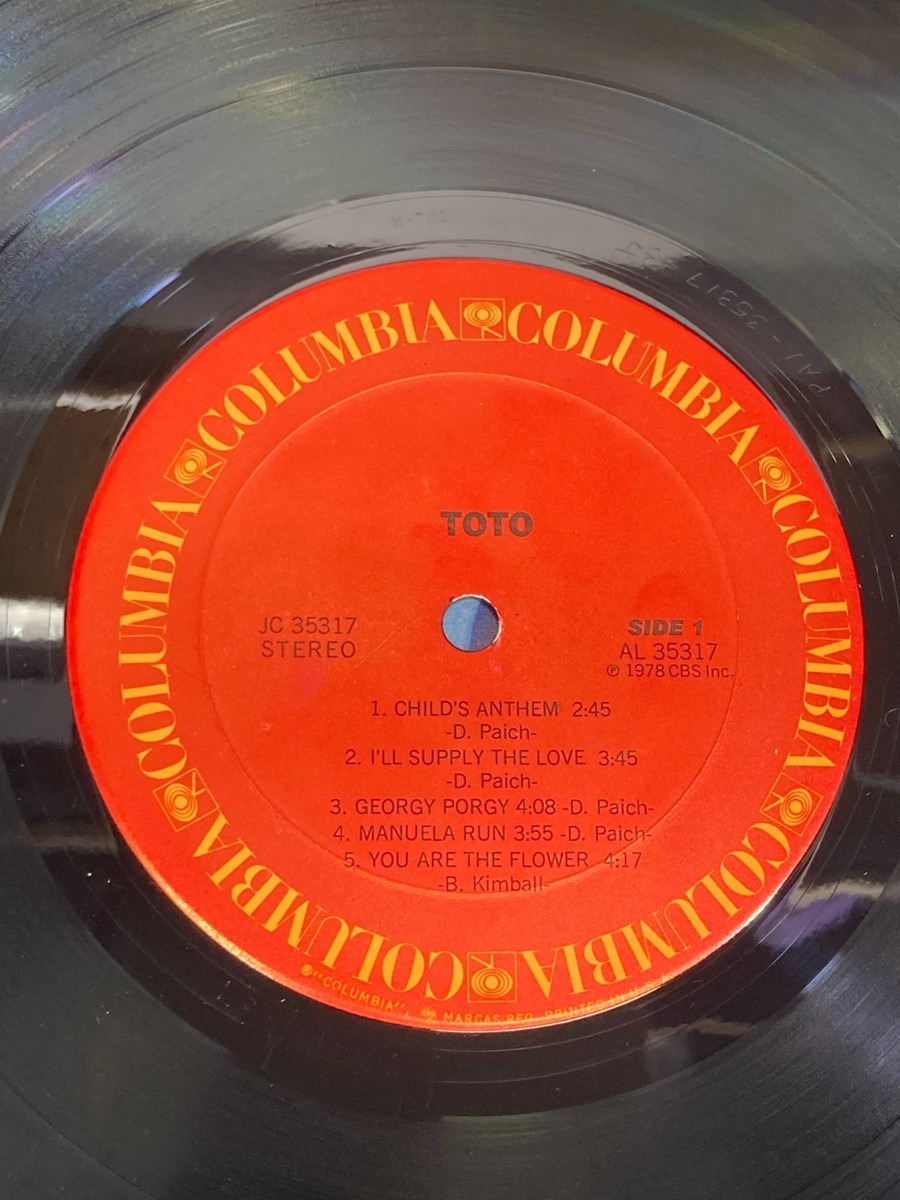 Toto Self-Titled Vintage Vinyl LP 1978 Columbia Record JC-35317 | eBay