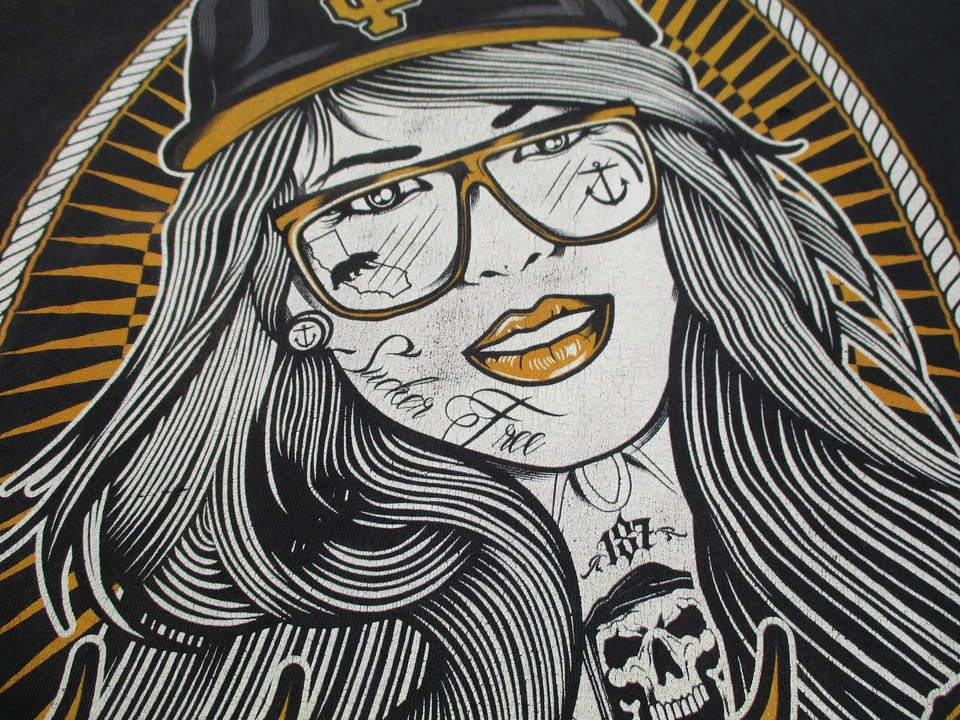 SF Giants Shirt Mens Large California Graffiti Art Streetwear Tattoo USA Rare - Image 4 of 4