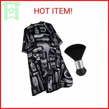 FEBSNOW Professional Hair Cutting Cape with Neck Duster Brush, Salon Barber Cape