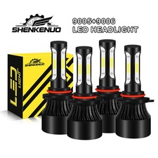 For 1994-1998 Chevy C10 C/K 1500 Tahoe Silverado 9005 9006 LED Headlight Lamps