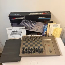 VTG Kasparov SciSys TURBO 16K Chess Computer 1985 Paper & Original Receipt Nice